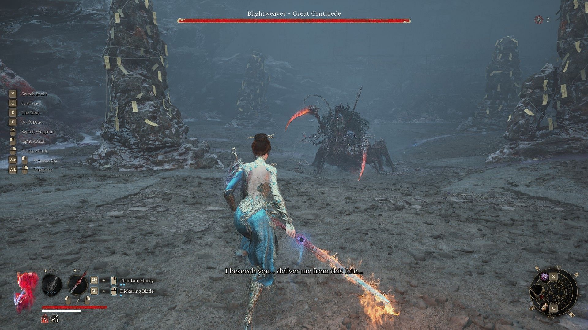 Blightweaver: Great Centipede in Wuchang: Fallen Feathers (Image via 505 Games)